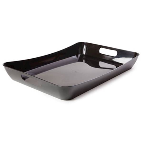 TACA 42x28cm RONDO plast.CZARNA