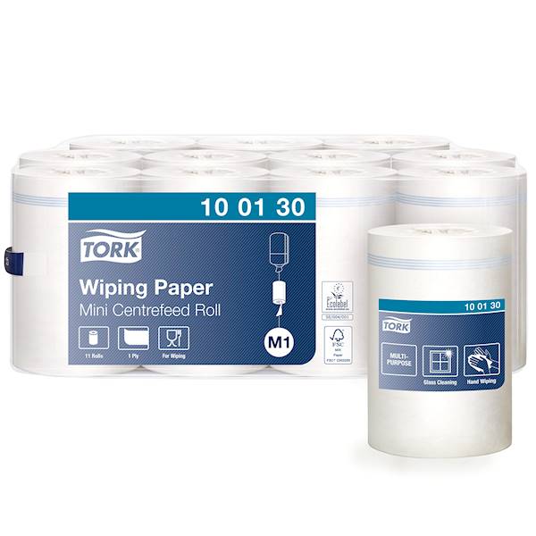 TORK 100130 M1 czyściwo 1w 120m - 11 rolek białe