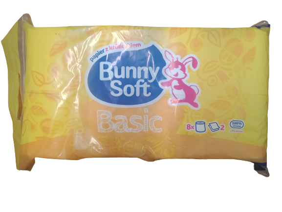 BUNNY SOFT BASIC papier toalet. 8szt biały 2w /8/