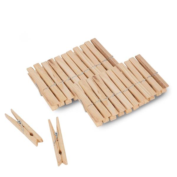 KLAMERKI DREWNIANE 24szt