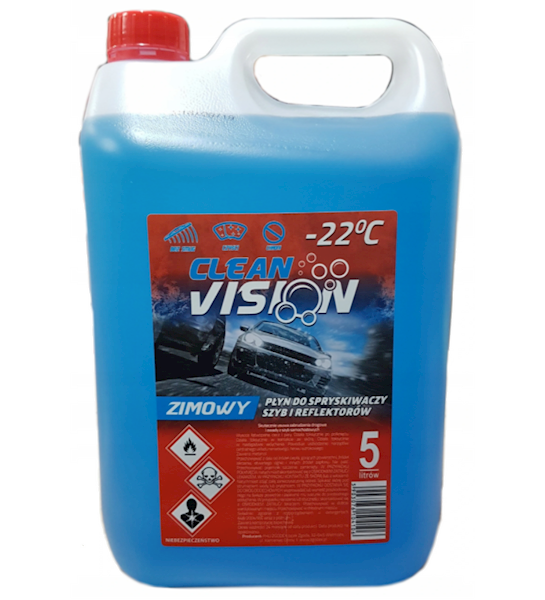 PŁYN do spryskiwaczy ZIMOWY 5L -22°C Clean VISION