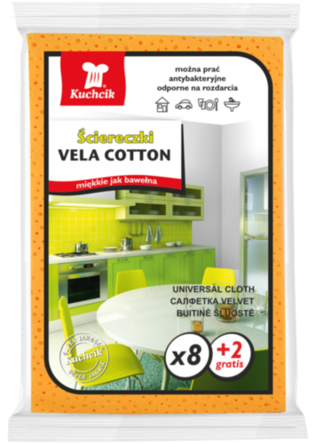 ŚCIERKA VELLA COTTON - 10szt (8+2) KUCHCIK 3246