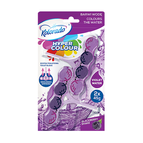 KOLORADO kostka WC HYPER COLOUR 2x45g BLACBERRY