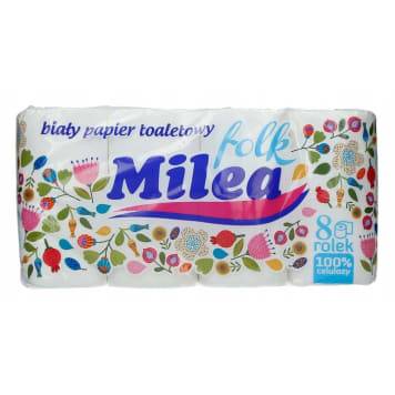 !!! MILEA FOLK papier toaletowy 8szt BIAŁY 2w./8/