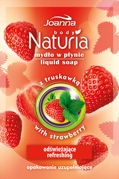 JOANNA NATURIA mydło 300ml ZAPAS - TRUSKAWKA