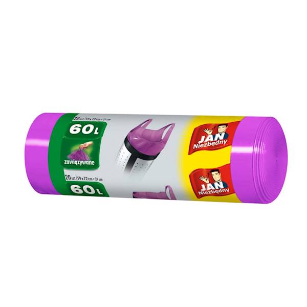 WORKI 60L 20szt ZAPACHOWE zawiązywane JN fioletowe
