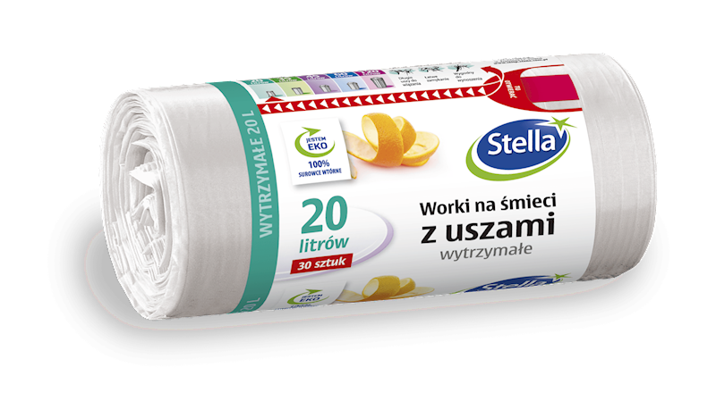 WORKI 20L op.30szt WYTRZYMAŁE BIAŁE z uszami /36/