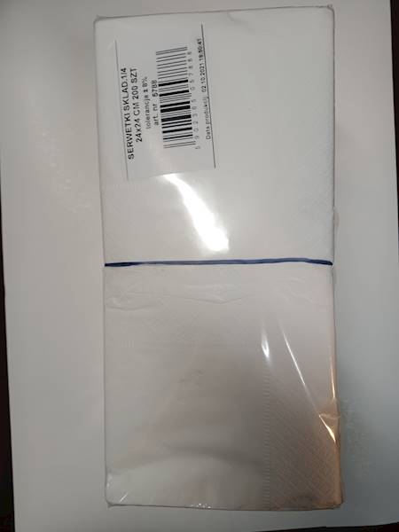 SERWETKI 24x24 - 200szt - CLARINA 2w.BIAŁE 5788  