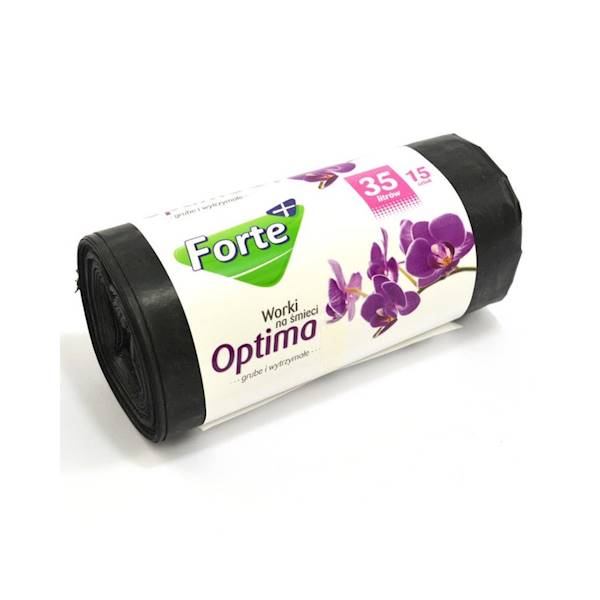 WORKI 35L 15szt LDPE czarne FORTE OPTIMA 1041 /20/