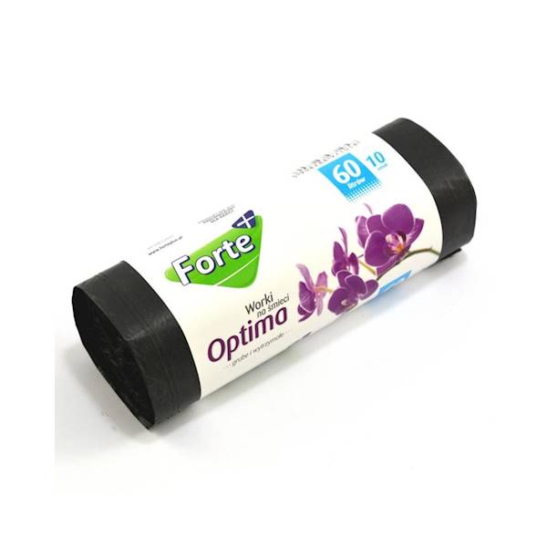 WORKI 60L 10szt LDPE czarne FORTE OPTIMA 1058 /20/