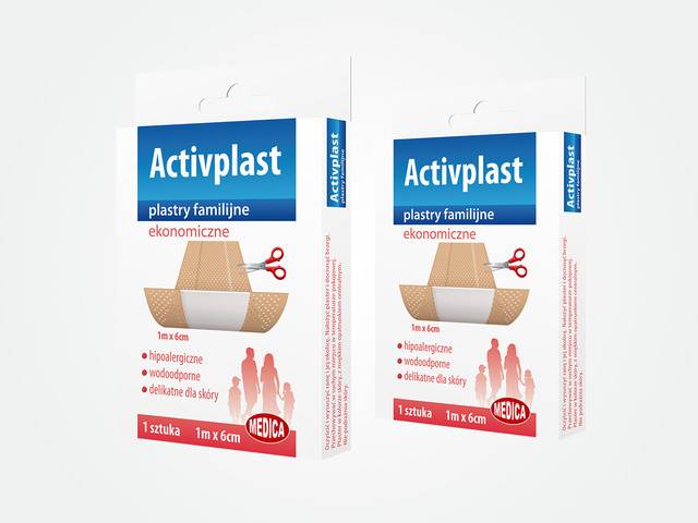 PLASTRY Ekonomiczne 1szt 1m x 6cm ACTIVPLAST