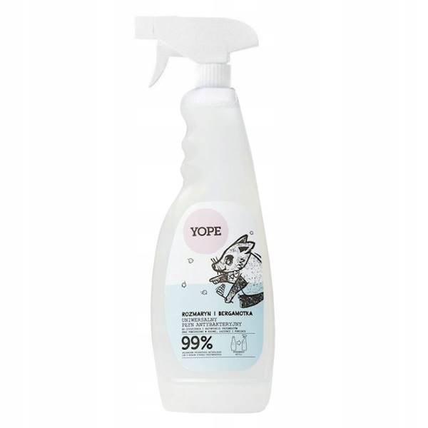 YOPE 750ml płyn antybakter. ROZMARYN i BERGAMOTKA
