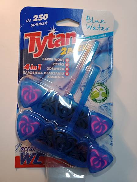 TYTAN WC zawieszka barwiąca 40g - 2szt BLUE WATER