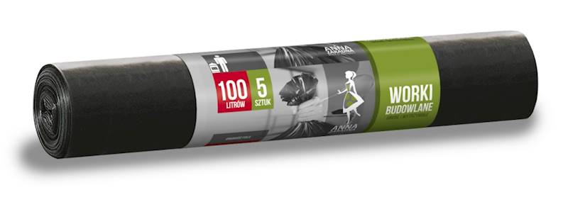 WORKI 100L op.5szt BUDOWLANE LDPE Anna Zaradna STE