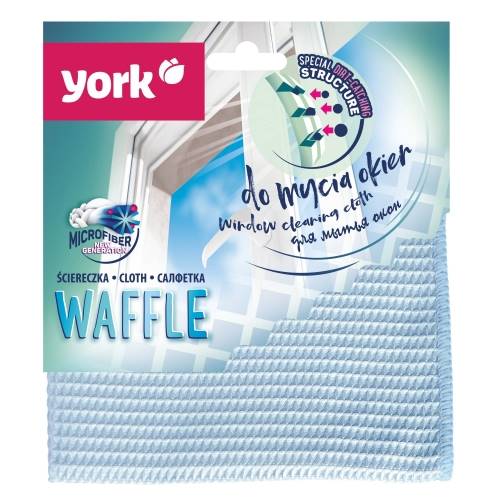 ŚCIERKA WAFFLE do okien mikrofibra YORK 026280