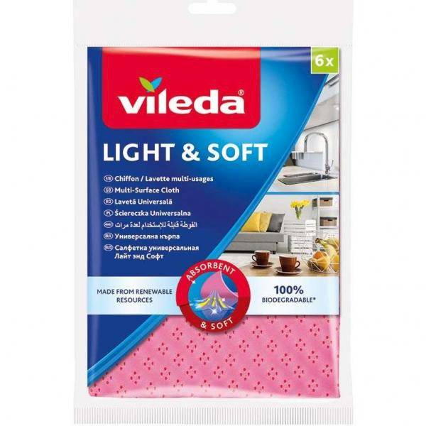 VILEDA ŚCIERECZKA uniwersalna 6szt LIGHT & SOFT