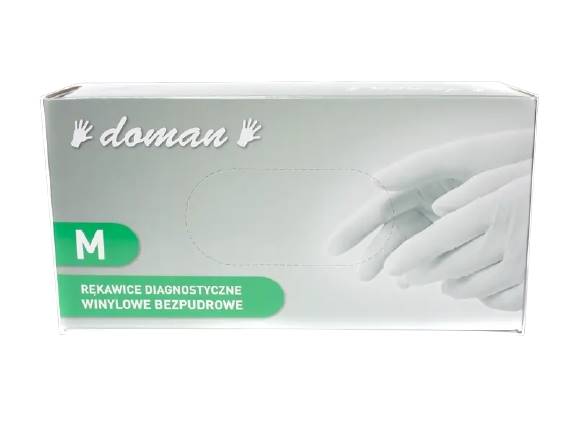 RĘKAWICE WINYLOWE  M 100szt 