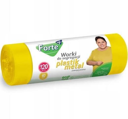 WORKI 120L 10szt FORTE SEGREGACJA - PLASTIK żółte