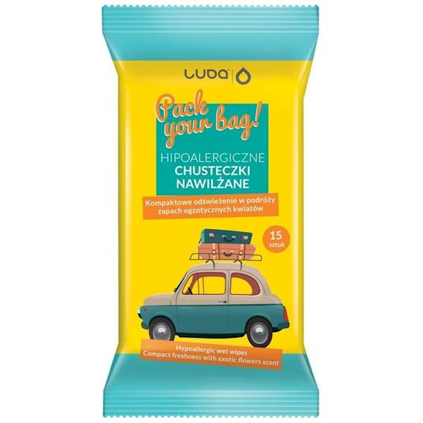 LUBA CHUSTECZKI NAWILŻANE 15szt Pack your bag !