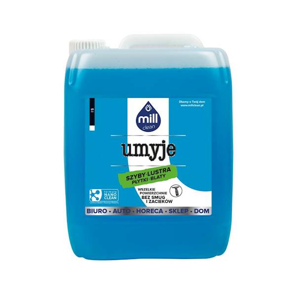 Mill Clean UMYJE płyn 5L LUSTRA,GLAZURA niebieski