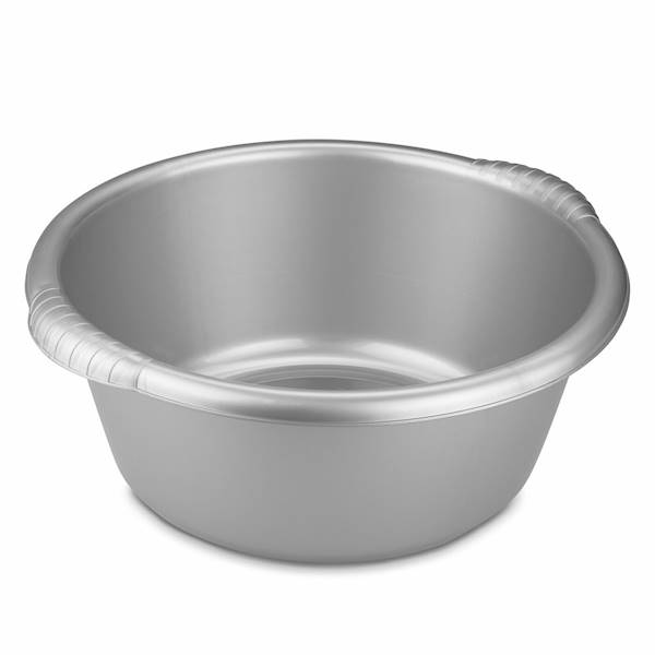 MISKA 45cm - 15L okragła PlasticForte srebrna