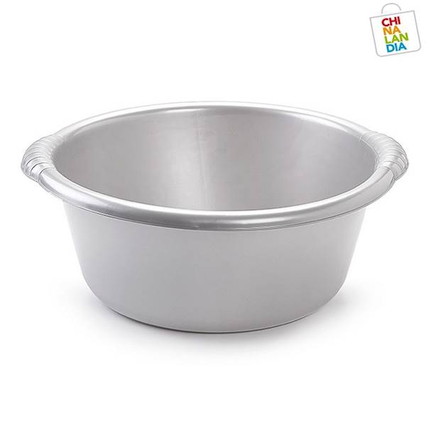 MISKA 54cm - 25L okrągła PlasticForte srebrna