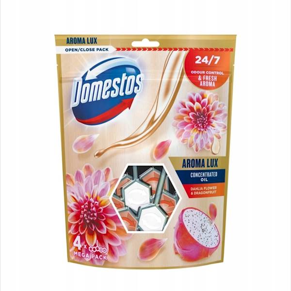 DOMESTOS AROMA LUX zawieszka 4x55g DAHLIA & DRAGON