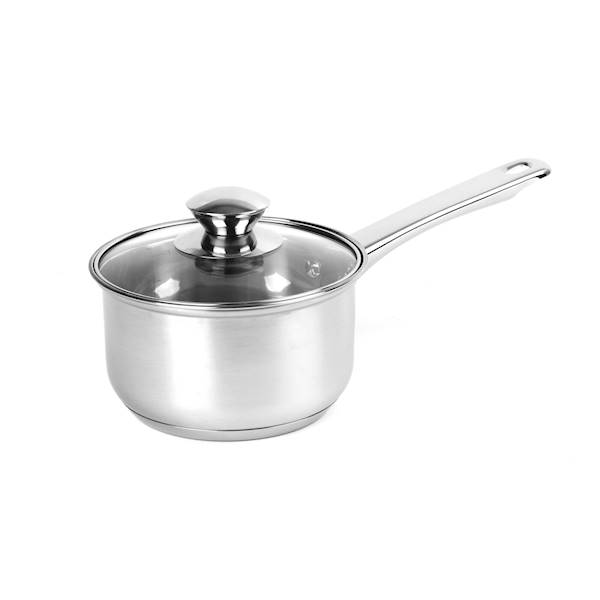 RONDEL 14cm nierdzewny CORI z pokrywą szklaną