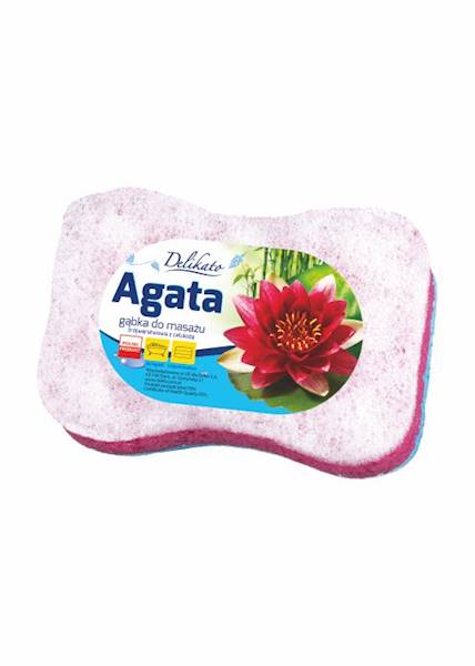 GĄBKA kąpielowa do masażu AGATA Delikato 3-w.