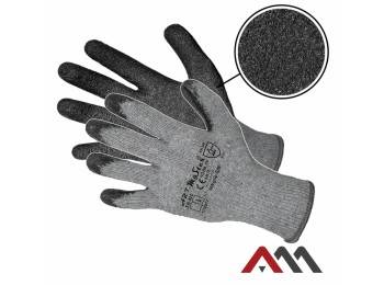 RĘKAWICE ochronne RW GRIP szar-czar*szar-ziel para