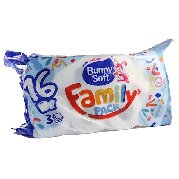 BUNNY SOFT FAMILY papier toalet.16szt 3w.biały/3/
