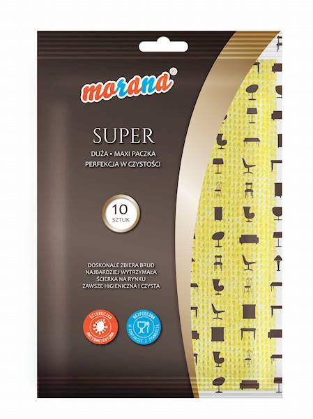 MORANA SUPER Maxi ścierka 10szt   M-023