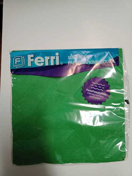 SERWETKI 33x33cm - 20szt FERRI 2w.ZIELONE