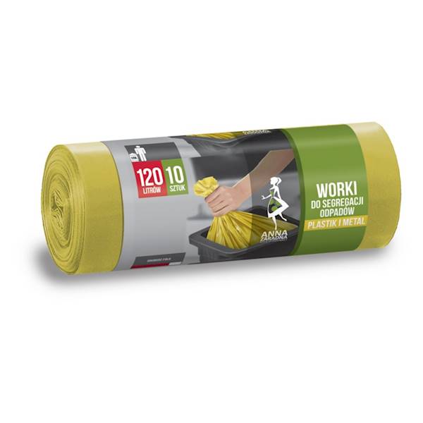 WORKI 120L 10szt DO SEGREGACJI - ŻÓŁTE AZ/22/