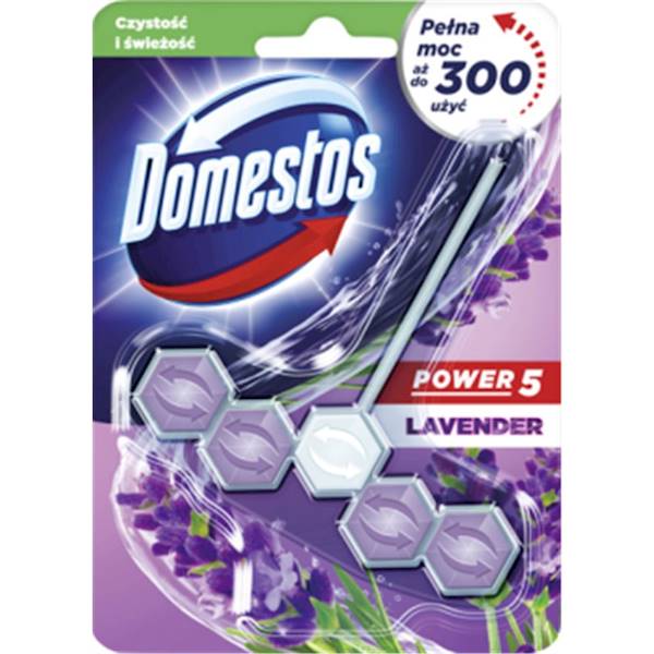 DOMESTOS POWER 5 zawieszka WC LAVENDA 55g