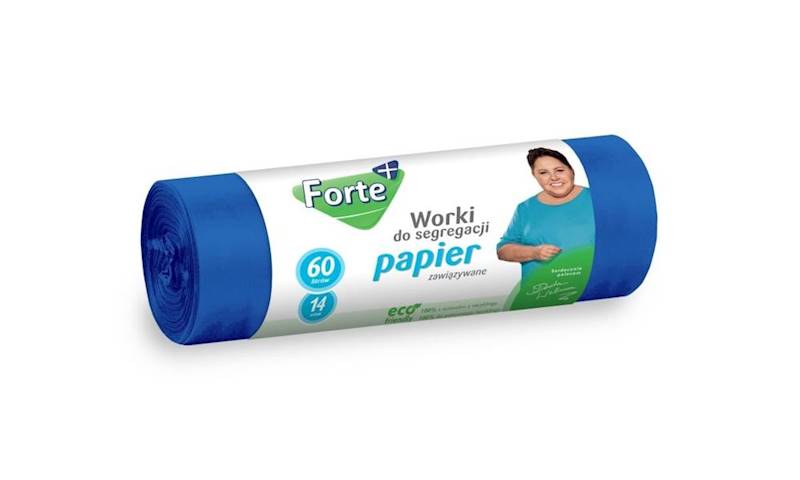WORKI 60L 14szt SEGREGACJA - PAPIER niebieskie 