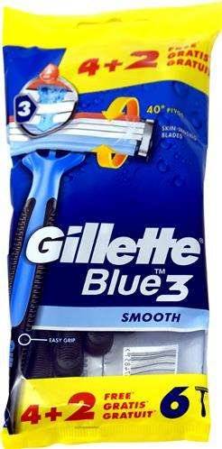 GILLETTE BLUE 3 maszynka do golenia - 6szt (4+2)
