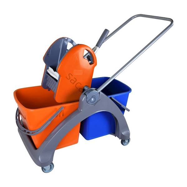 WÓZEK DO SPRZĄTANIA 2x25L z prasą SPLAST 373458