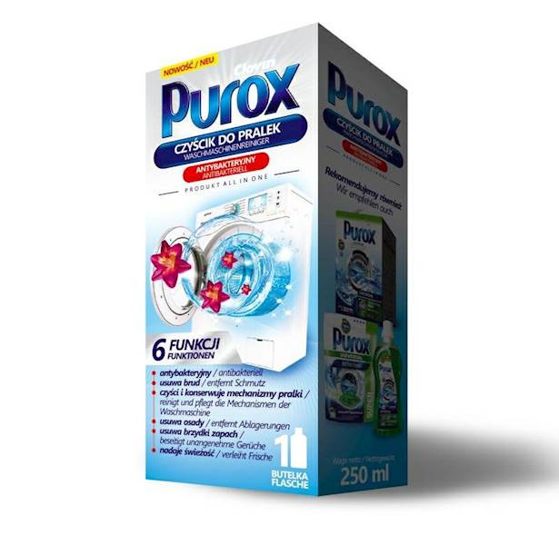 PUROX PŁYN DO CZYSZCZENIA PRALKI 250ml antybakter.