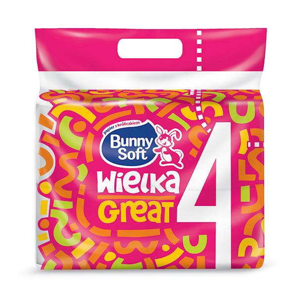 BUNNY SOFT papier toal.4szt biały 2w.WIELKA GREAT