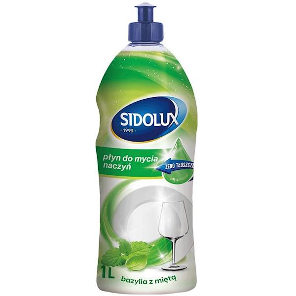 SIDOLUX płyn do mycia naczyń 1L BAZYLIA i MIĘTA