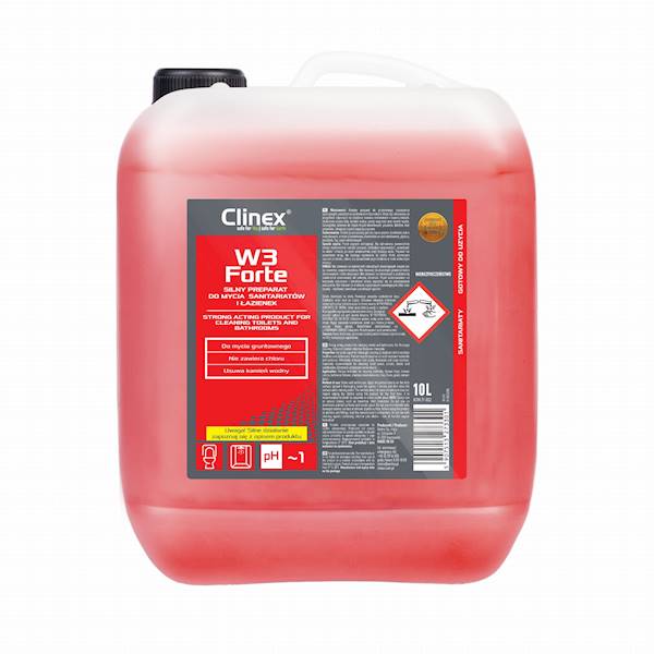 CLINEX W3 FORTE 10L prep.do mycia łazien.i sanitar