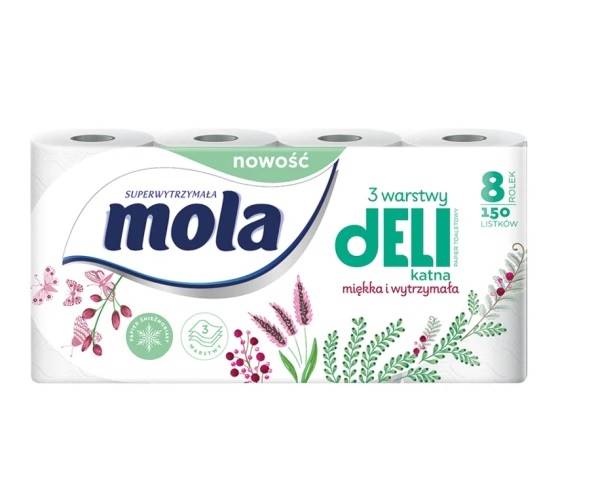 MOLA DELIKATNA  papier toaletowy 16szt biały 3w.