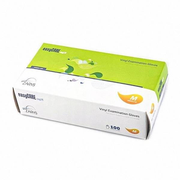 RĘKAWICE WINYLOWE bezp. M 100szt easyCARE