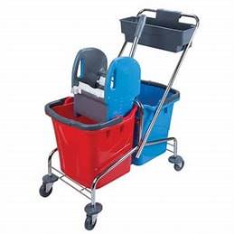 WÓZEK DO SPRZĄTANIA 2 x 18L  BD 456350 koszyk