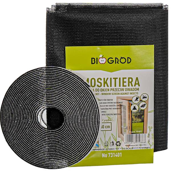 MOSKITIERA OKIENNA 130x150cm czarna BIOGRÓD