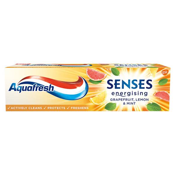 AQUAFRESH SENSES pasta 75ml Grapefruit, Lemon,Mint
