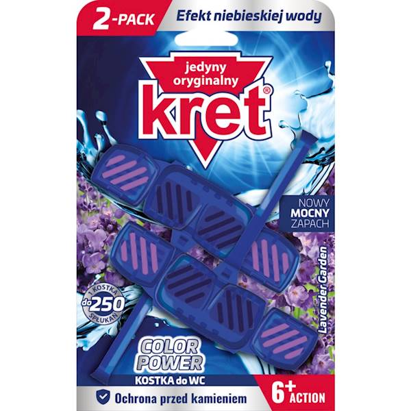 KRET barwiąca zawieszka do WC 2x40g LAVENDER 
