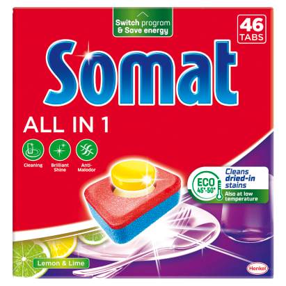 SOMAT tabletki do zmywarki ALL IN 1 46szt LEMON