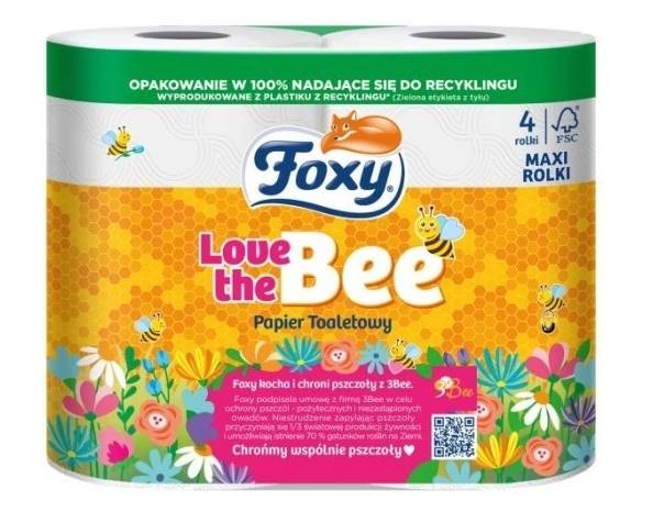 FOXY LOVE the BEE PAPIER toatet.4szt 2w.biały /6/